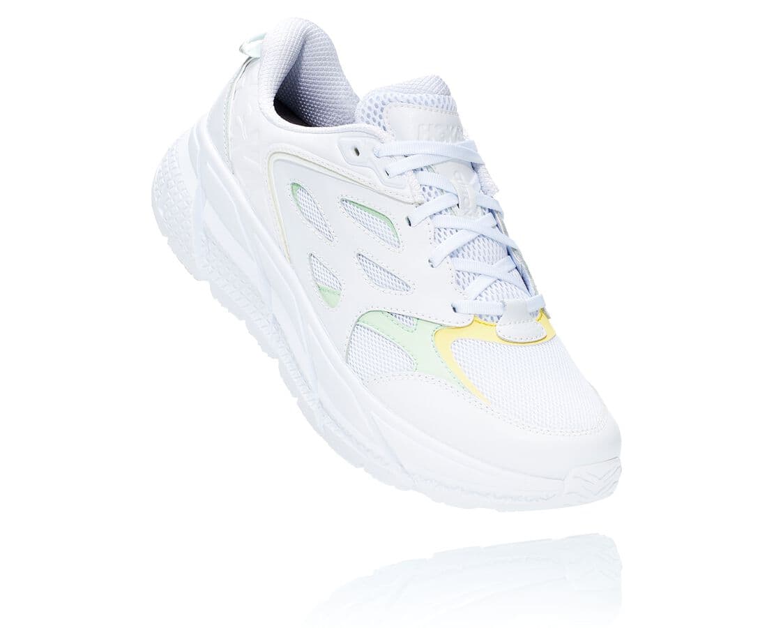 Hoka One One All Gender Clifton L Férfi Gyalogló Cipő Fehér / Zöld Szürke [KYIQA-8071]